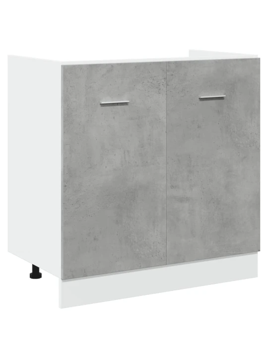Skříňka pod dřez betonově šedá 80 x 46 x 81,5 cm dřevotříska