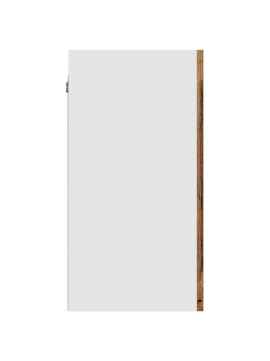 Závěsná prosklená skříňka old wood 40x31x60 cm kompozitní dřevo