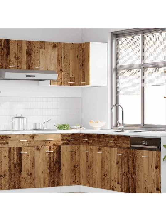 Horní rohová skříňka old wood 57 x 57 x 60 cm kompozitní dřevo