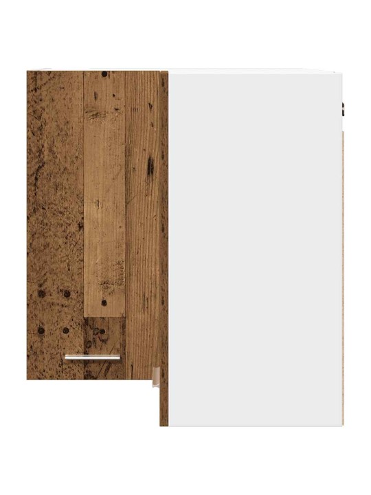 Horní rohová skříňka old wood 57 x 57 x 60 cm kompozitní dřevo