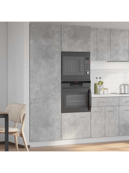 Skříň pro vestavnou lednici betonově šedá 60x57x207 dřevotříska