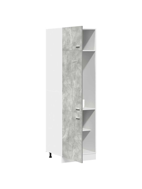 Skříň pro vestavnou lednici betonově šedá 60x57x207 dřevotříska