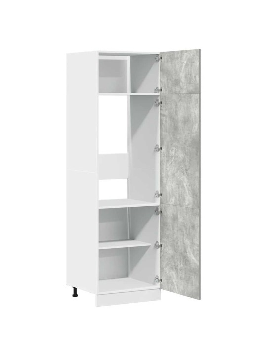 Skříň pro vestavnou lednici betonově šedá 60x57x207 dřevotříska