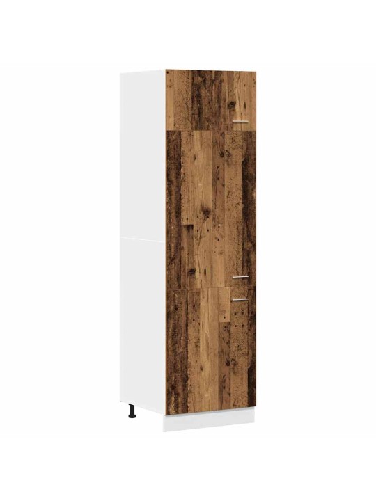 Skříň pro vestavnou lednici old wood 60 x 57 x 207 cm kompozit