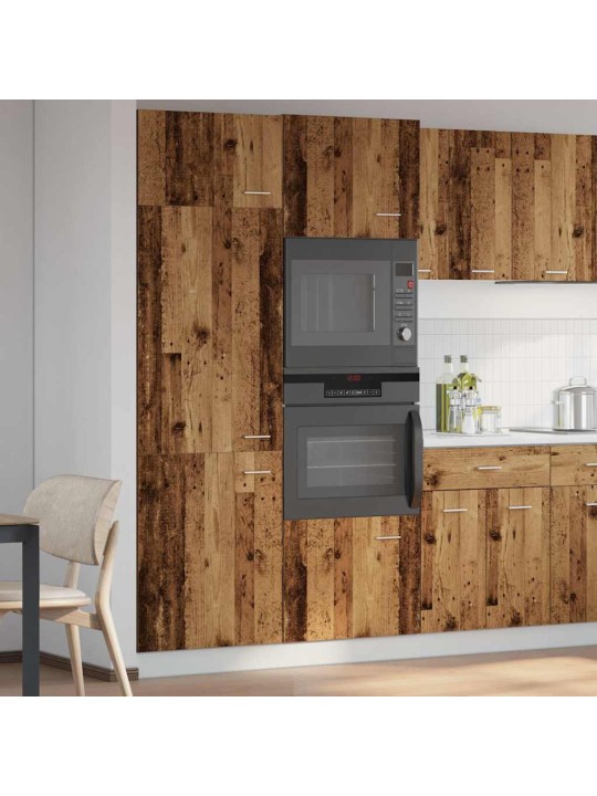 Skříň pro vestavnou lednici old wood 60 x 57 x 207 cm kompozit