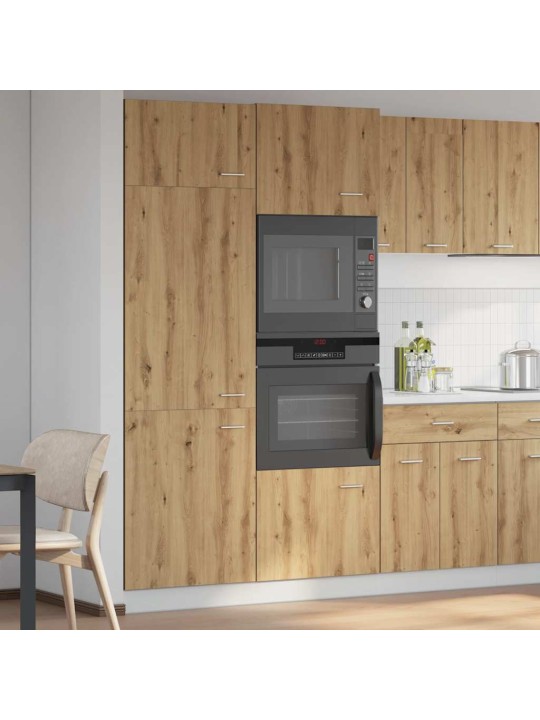 Skříň pro vestavnou lednici dub artisan 60x57x207 cm kompozit