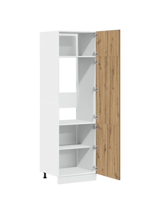 Skříň pro vestavnou lednici dub artisan 60x57x207 cm kompozit