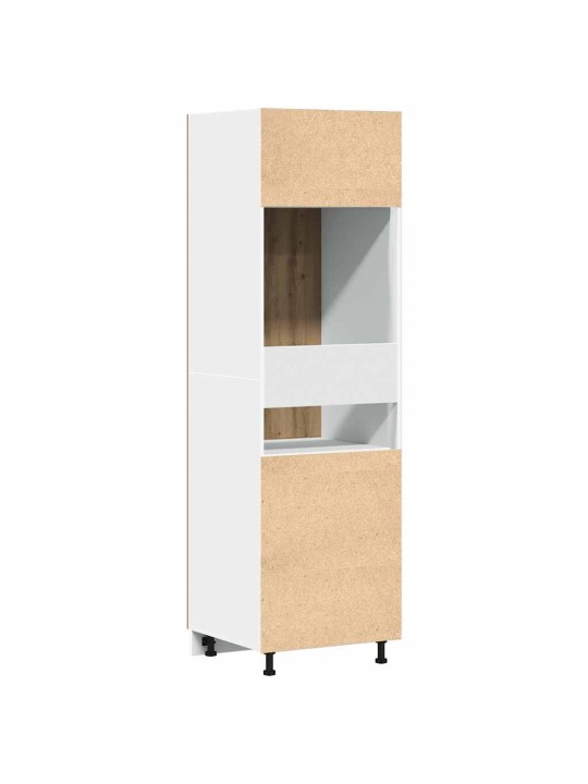 Skříň pro vestavnou lednici dub artisan 60x57x207 cm kompozit