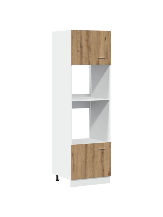 Skříňka na mikrovlnku dub artisan 60x57x207 cm kompozitní dřevo