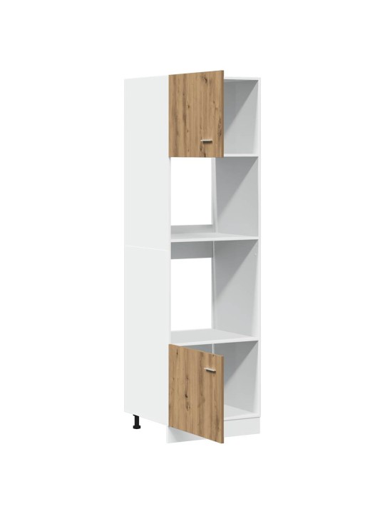 Skříňka na mikrovlnku dub artisan 60x57x207 cm kompozitní dřevo