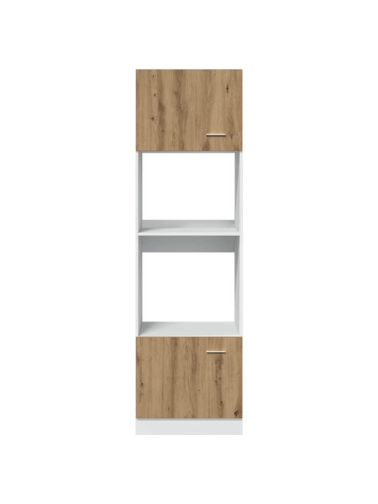 Skříňka na mikrovlnku dub artisan 60x57x207 cm kompozitní dřevo