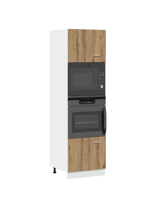Skříňka na mikrovlnku dub artisan 60x57x207 cm kompozitní dřevo