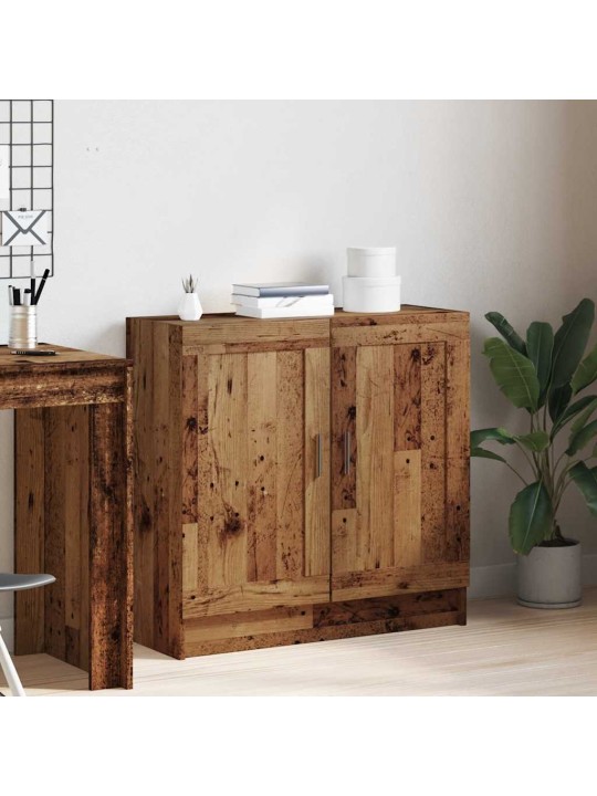 Knihovna old wood 82,5 x 30,5 x 80 cm kompozitní dřevo