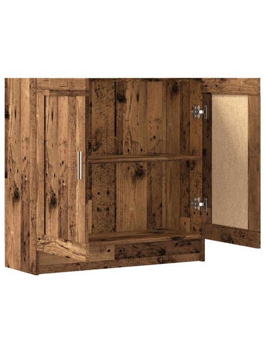 Knihovna old wood 82,5 x 30,5 x 80 cm kompozitní dřevo