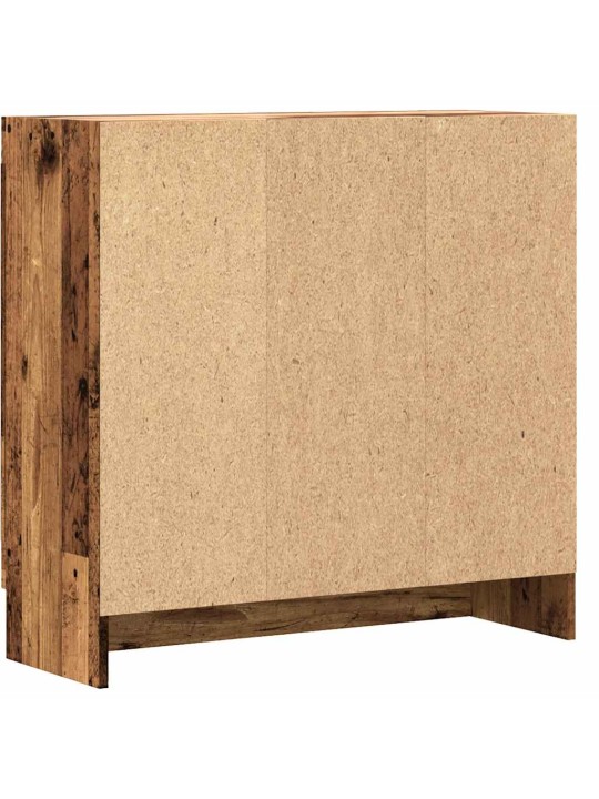 Knihovna old wood 82,5 x 30,5 x 80 cm kompozitní dřevo