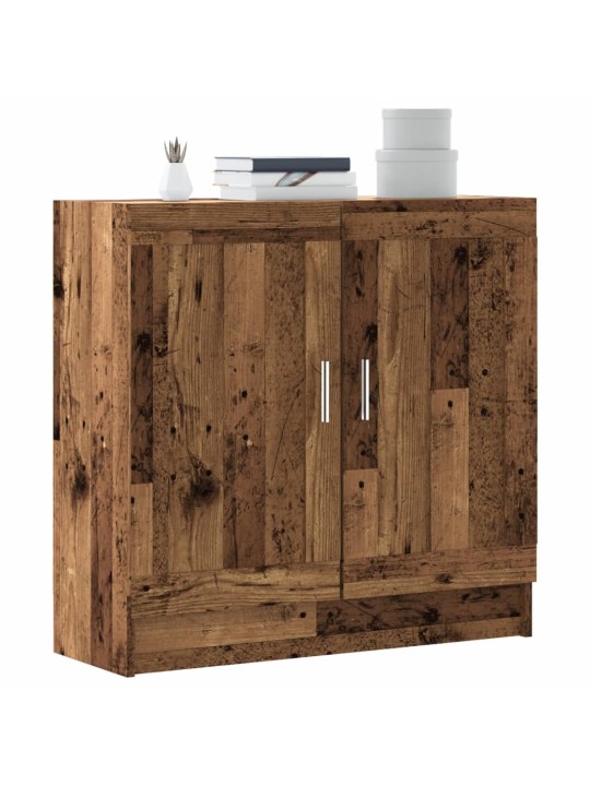 Knihovna old wood 82,5 x 30,5 x 80 cm kompozitní dřevo