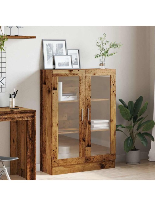 Knihovna old wood 82,5 x 30,5 x 115 cm kompozitní dřevo