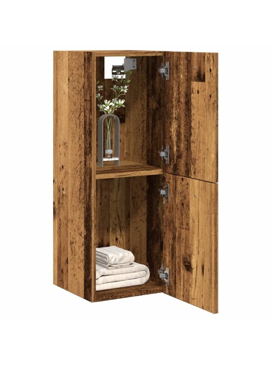Koupelnová závěsná skříňka old wood 30 x 30 x 80 cm kompozit