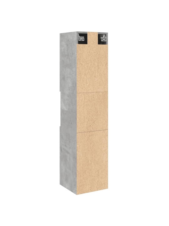 Koupelnová závěsná skříňka betonově šedá 30x30x130 cm kompozit