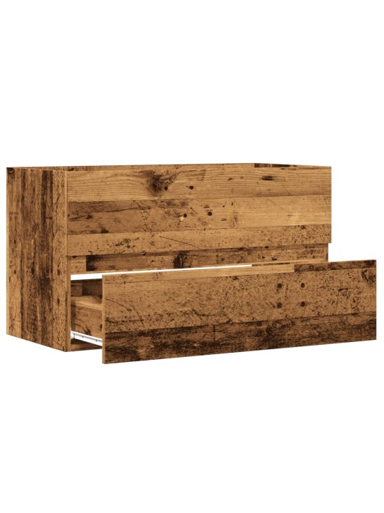 Koupelnová závěsná skříňka old wood 80 x 38,5 x 45 cm kompozit