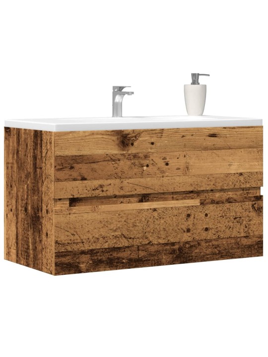 Koupelnová závěsná skříňka old wood 80 x 38,5 x 45 cm kompozit
