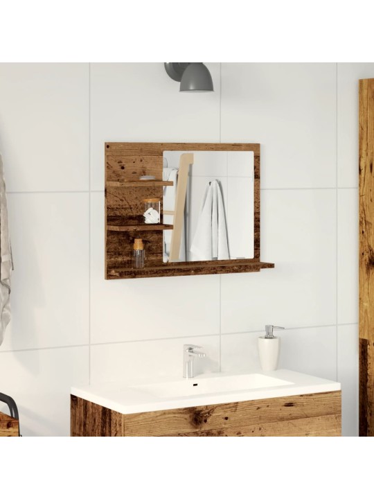 Koupelnová skříňka se zrcadlem old wood 60 x 10,5 x 45 cm