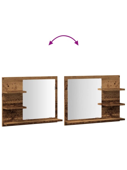Koupelnová skříňka se zrcadlem old wood 60 x 10,5 x 45 cm