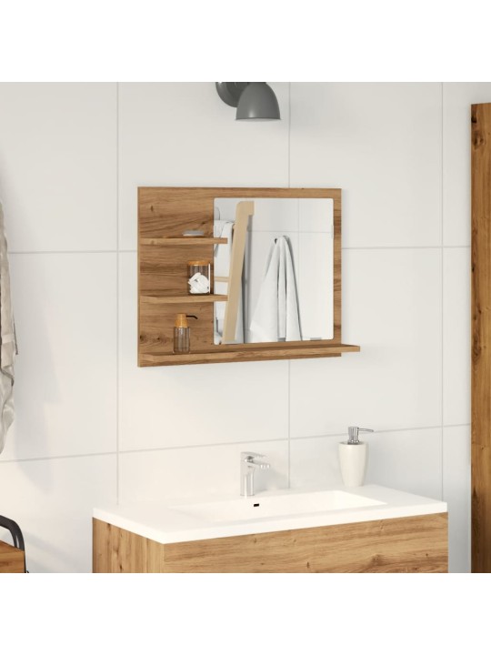 Koupelnová skříňka se zrcadlem dub artisan 60 x 10,5 x 45 cm