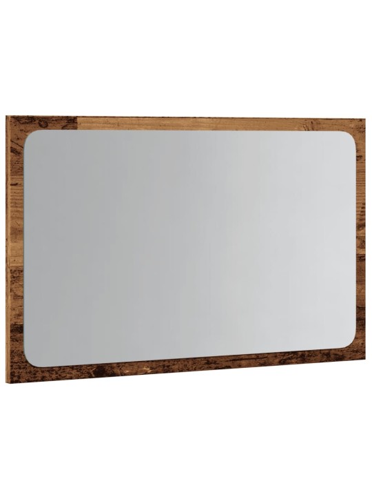 Koupelnové zrcadlo s LED osvětlením old wood 60 x 8,5 x 38 cm