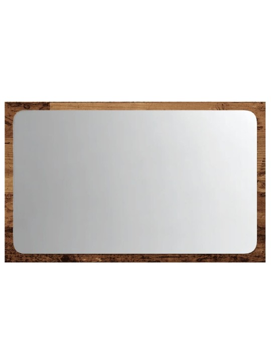 Koupelnové zrcadlo s LED osvětlením old wood 60 x 8,5 x 38 cm