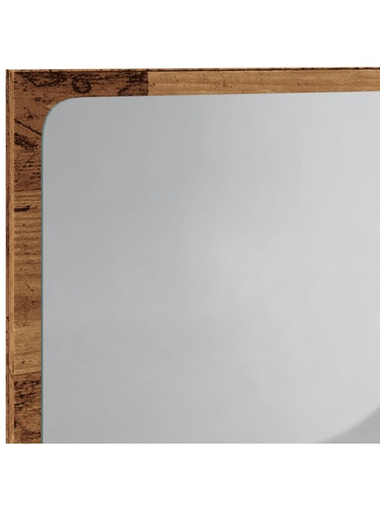 Koupelnové zrcadlo s LED osvětlením old wood 60 x 8,5 x 38 cm