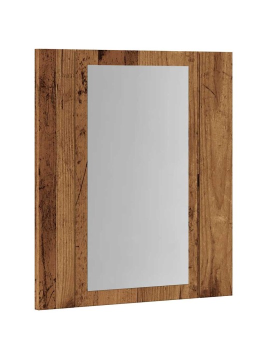 Zrcadlová skříňka s LED old wood 40x12x45 cm kompozitní dřevo