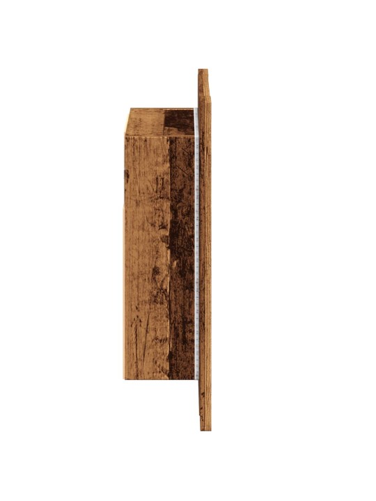 Zrcadlová skříňka s LED old wood 40x12x45 cm kompozitní dřevo