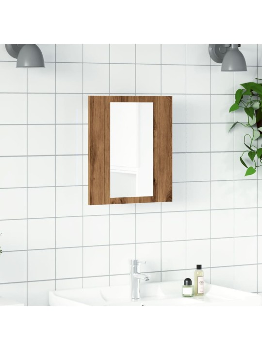 Zrcadlová skříňka LED dub artisan 40x12x45 cm kompozitní dřevo