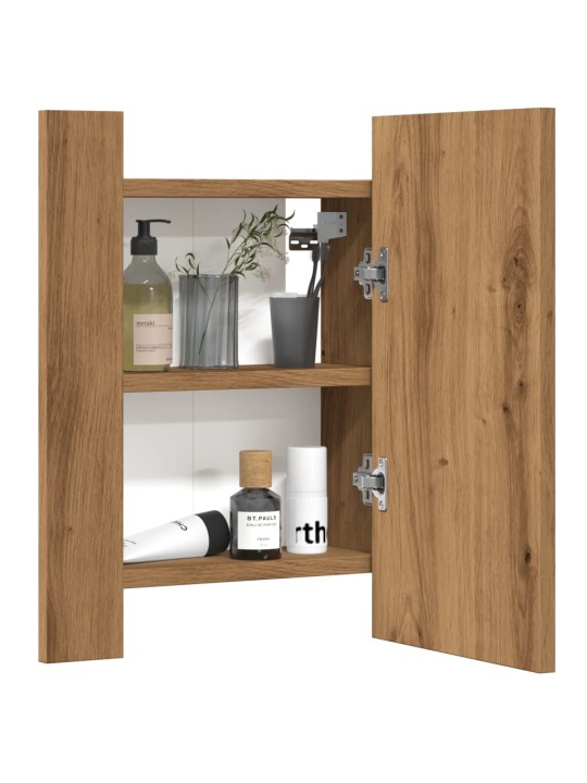 Zrcadlová skříňka LED dub artisan 40x12x45 cm kompozitní dřevo