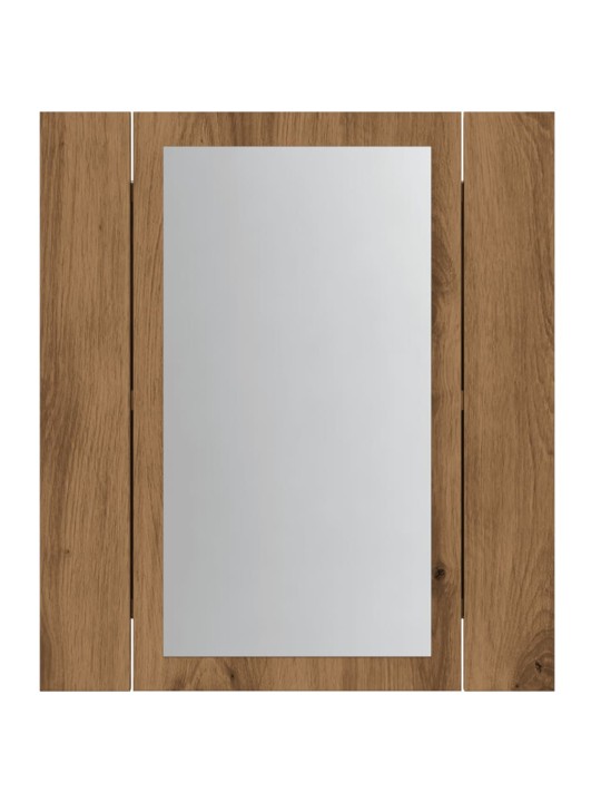 Zrcadlová skříňka LED dub artisan 40x12x45 cm kompozitní dřevo