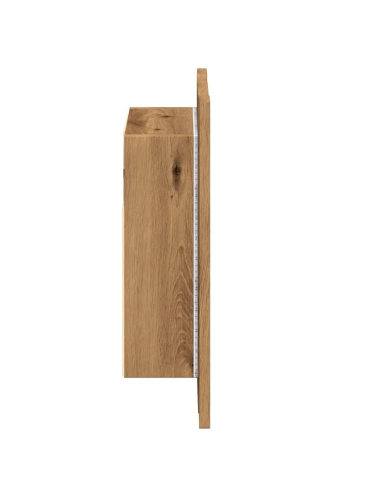 Zrcadlová skříňka LED dub artisan 40x12x45 cm kompozitní dřevo