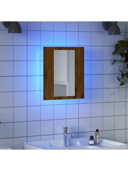 Zrcadlová skříňka LED dub artisan 40x12x45 cm kompozitní dřevo