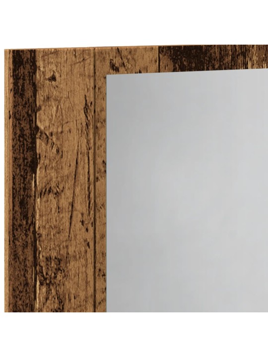 Zrcadlová skříňka s LED old wood 60x12x45 cm kompozitní dřevo