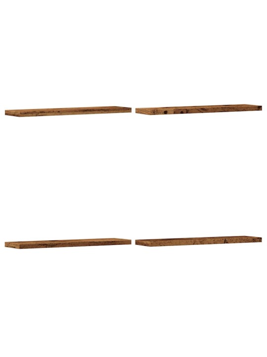 Nástěnné police 4 ks old wood 40 x 20 x 1,5 cm kompozitní dřevo
