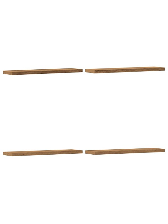 Nástěnné police 4 ks dub artisan 40x20x1,5 cm kompozitní dřevo