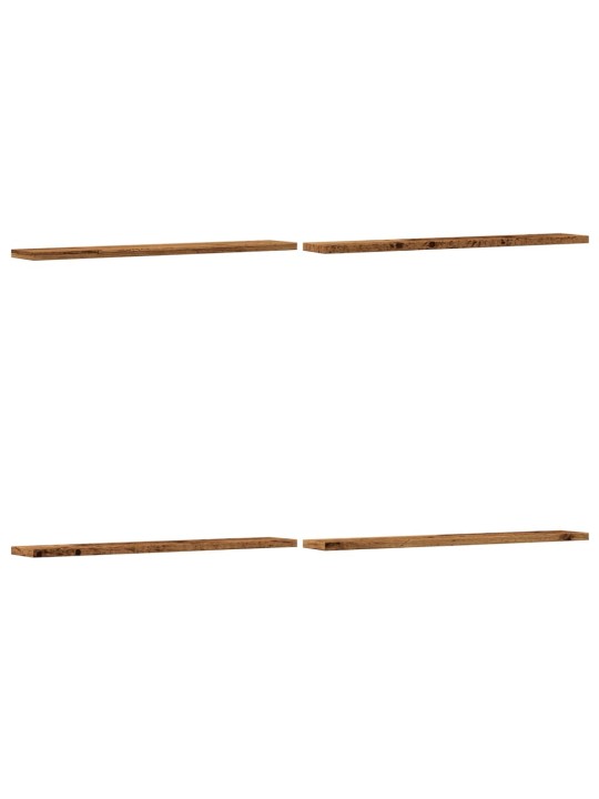 Přídavné police 4 ks old wood 60 x 10 x 1,5 cm kompozitní dřevo