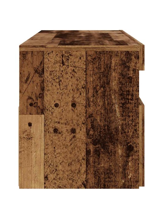 Tv stolek s led old wood 120 x 35 x 40 cm kompozitní dřevo