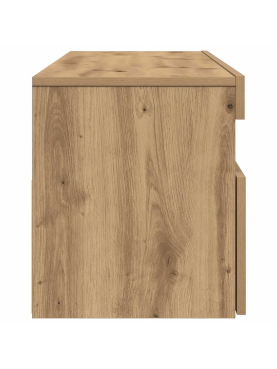 Tv stolek s led dub artisan 120 x 35 x 40 cm kompozitní dřevo