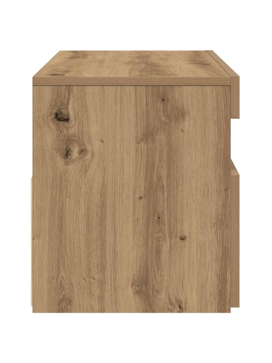 Tv stolek s led dub artisan 90 x 35 x 40 cm kompozitní dřevo