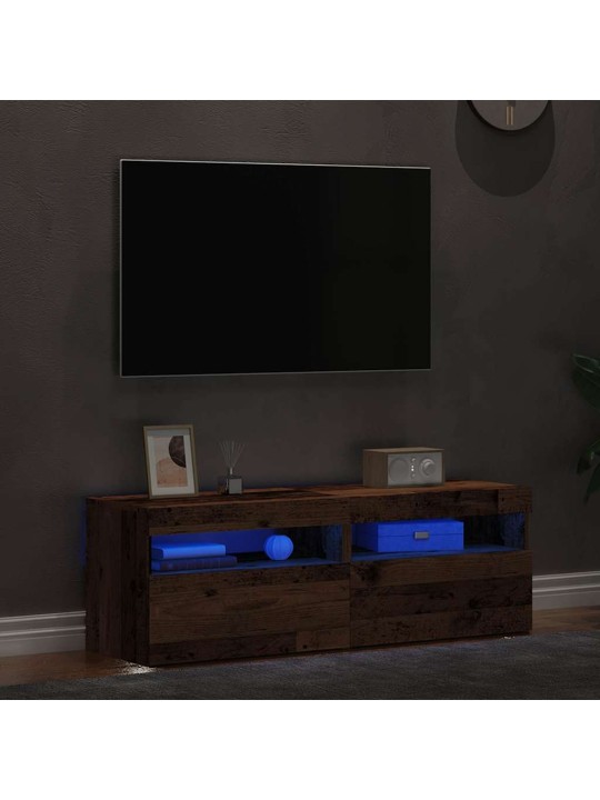 Tv stolky s led 2 ks old wood kompozitní dřevo