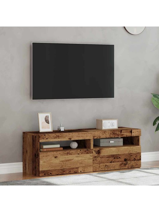 Tv stolky s led 2 ks old wood kompozitní dřevo