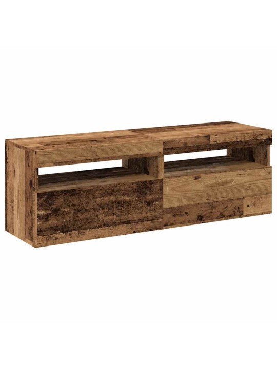 Tv stolky s led 2 ks old wood kompozitní dřevo