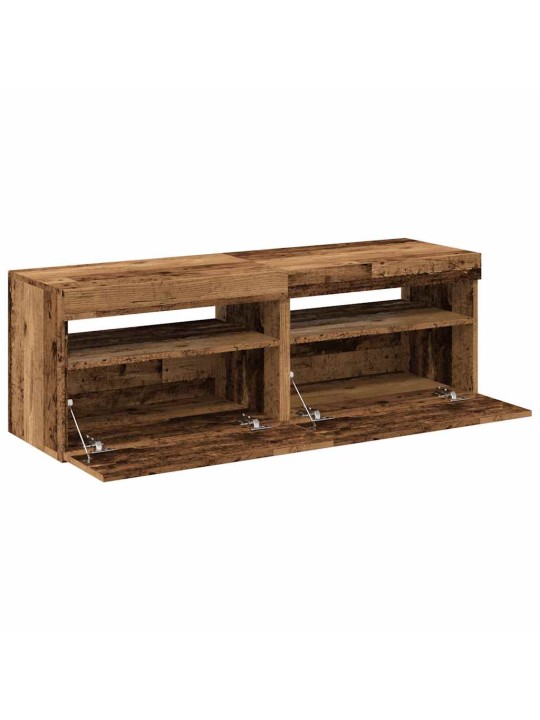 Tv stolky s led 2 ks old wood kompozitní dřevo