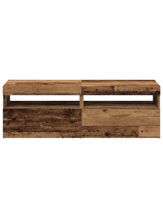 Tv stolky s led 2 ks old wood kompozitní dřevo